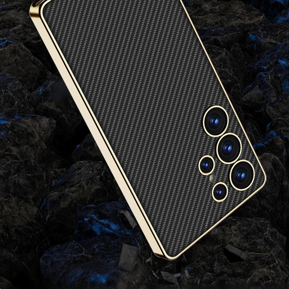 Калъфи за Samsung Galaxy S25 Ultra, GKK Leather, carbon черен