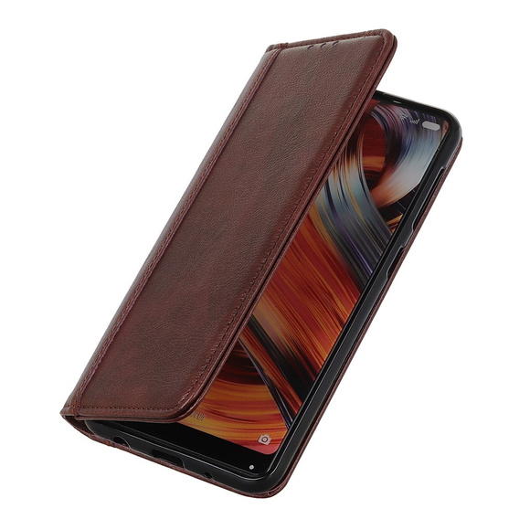 Калъфи за Samsung Galaxy A35 5G, Wallet Litchi Leather, кафяв