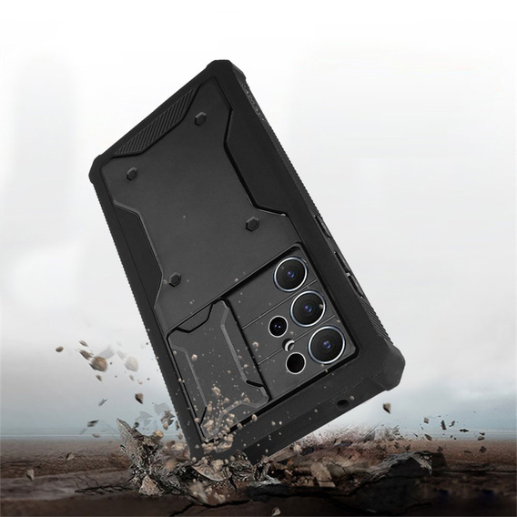 Калъф за Samsung Galaxy S24 Ultra, ERBORD Rugged MagSafe Case, черен (две рамки)