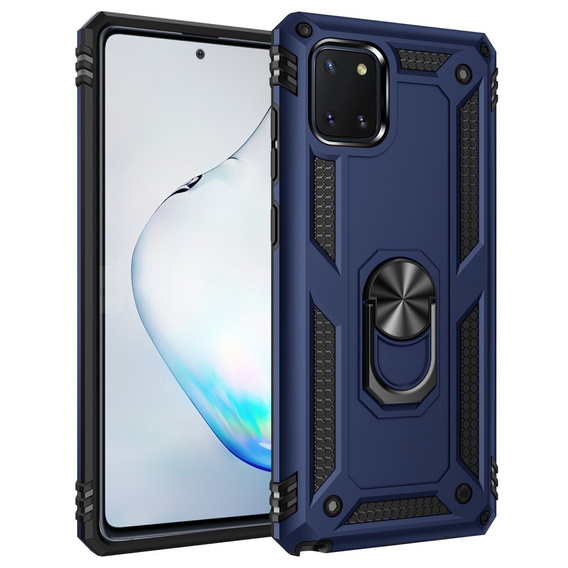 брониран калъф за Samsung Galaxy Note 10 Lite, Nox Case Ring, син