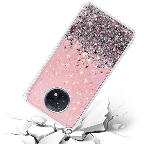 Калъфи за Xiaomi Redmi Note 9T 5G, Glittery, розов