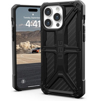 Калъф Urban Armor Gear за iPhone 15 Pro Max, Monarch, carbon черен