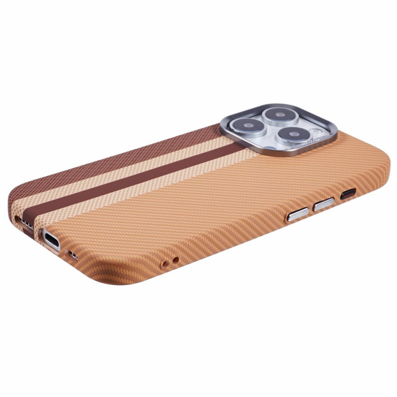 Калъфът за iPhone 16 Pro Max, Carbon Fiber MagSafe, жълт