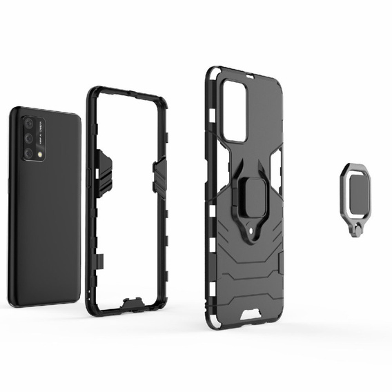 Калъфи за Oppo A74 4G, Kickstand Ring, черен