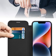 Калъф с капак за iPhone 15 Pro, RFID Wallet MagSafe CamShield, черен