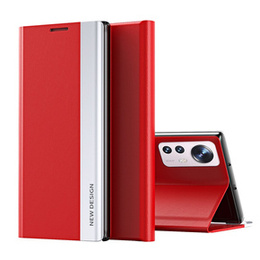 Калъф с капак за Xiaomi 12 / 12X, Side Magnetic, червен