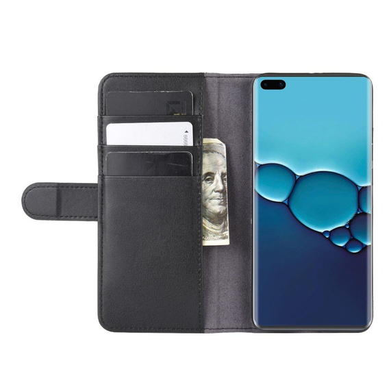 Калъф с капак за Huawei P40, Wallet, черен