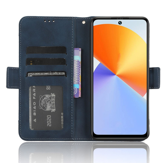 Калъф с капак за Infinix Note 30 VIP, Card Slot, тъмносин