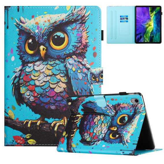 Калъф за iPad 10.9" 2022 (10 gen.), с капак, owl