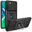 Брониран калъф за Samsung Galaxy S22 5G, CamShield Slide, черен