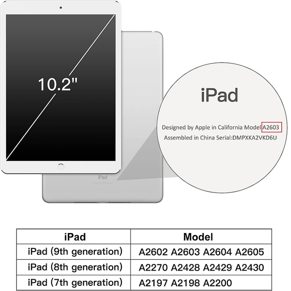 Калъф за iPad 7/8/9 10.2 2019/2020/2021, Smartcase, червен