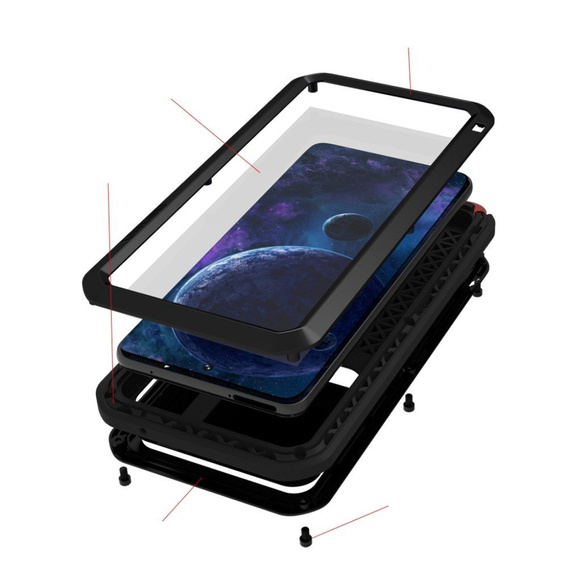 Калъфи Love Mei за Samsung Galaxy A52 / A52s, armored with glass, черен