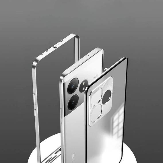 Калъф за Realme GT 6 / 6T, Frame Case, сребърен