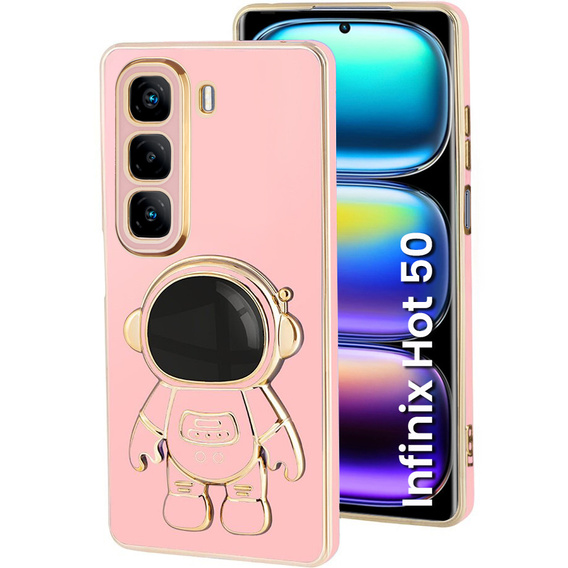 Калъфи за Infinix Hot 50 4G, Astronaut, розов