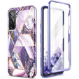 Калъфи за Samsung Galaxy S22, Suritch Full Body Marble, лилав