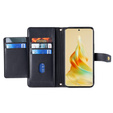 Калъф с капак за Oppo A78 4G, Wallet Zipper Pocket, черен