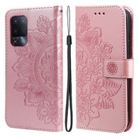 Калъф с капак за Oppo Reno5 Z / A94 / A95 5G, Mandala, розов rose gold