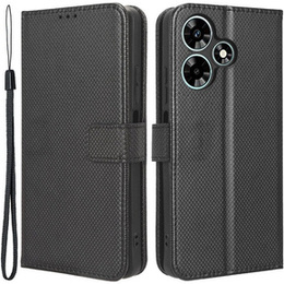 Калъф с капак за Infinix Hot 30i, Wallet Smart Magnet, черен