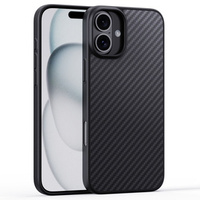 Калъф за iPhone 16, Aramid Fiber Cover, черен