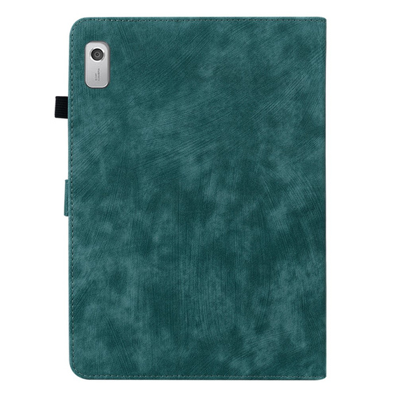 Калъфи за Lenovo Tab M9, Wallet Pen Slot, зелен