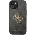 Калъфи GUESS за iPhone 15 Plus, 4G Big Metal Logo, сив