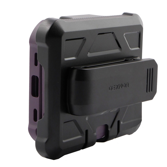 брониран калъф за Samsung Galaxy Z Flip 4 5G, Dexnor Clip Holder, лилав
