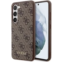 Калъфи GUESS за Samsung Galaxy S24+ Plus, 4G Metal Gold Logo, кафяв