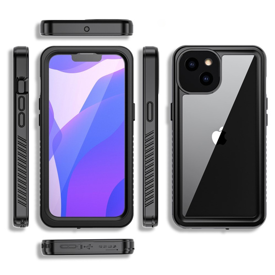 Калъфи IP68 водоустойчив за iPhone 13, черен