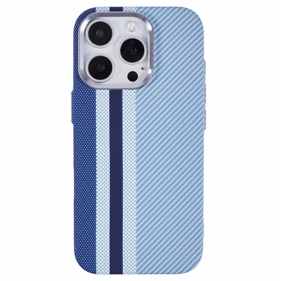 Калъфът за iPhone 16 Pro, Carbon Fiber MagSafe, син