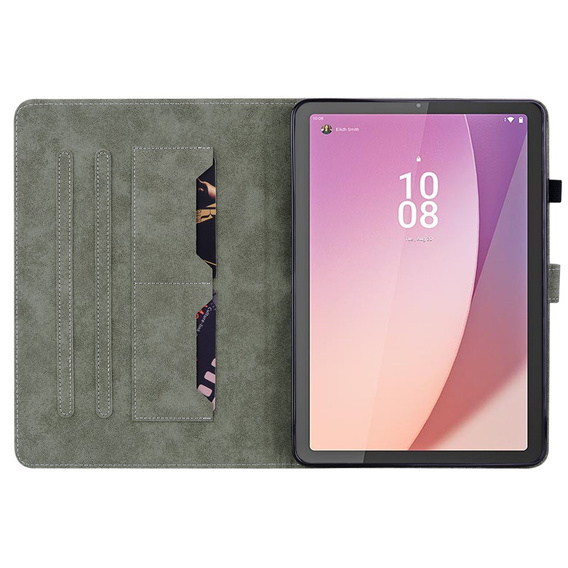 Калъфи за Lenovo Tab M9, Wallet Pen Slot, червен
