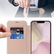 Калъф с капак за iPhone 16E, RFID Wallet MagSafe CamShield, розов