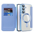 Калъф с капак за Samsung Galaxy A26, RFID Wallet MagSafe CamShield, син