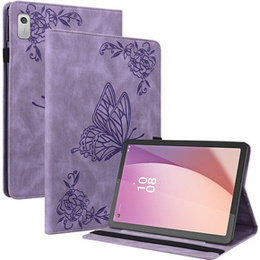 Калъф за Lenovo Tab M9, Butterfly, лилав