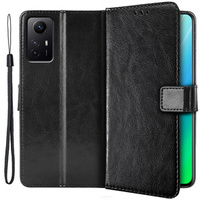 Калъф с капак за Xiaomi Redmi Note 12S, Wallet, черен