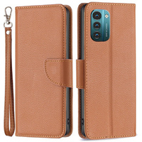 Калъф с капак за Nokia G11 / G21, Litchi Wallet Case, кафяв