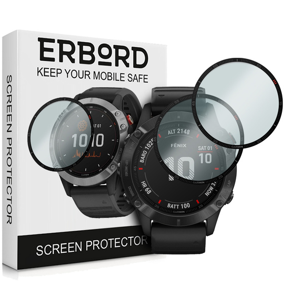 2x ERBORD хибридно стъкло за Garmin Fenix 6