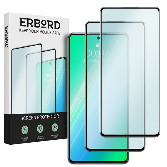 2x Закалено стъкло за Xiaomi 11T/11T Pro, ERBORD 3D на цял екран