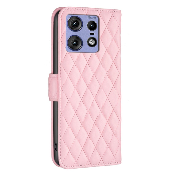 Калъф с капак за Motorola Edge 50 Pro 5G, Wallet, BINFEN COLOR, розов