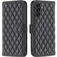 Калъф с капак за Samsung Galaxy A15, Wallet, BINFEN COLOR, черен