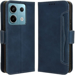 Калъф с капак за Xiaomi Redmi Note 13 Pro 5G, Card Slot, син