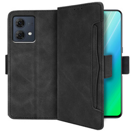 Калъф с капак за Motorola Moto G84 5G, Card Slot, черен