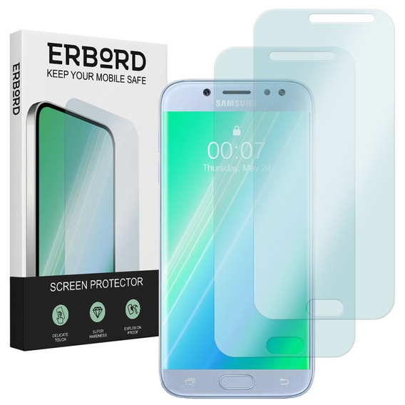 2x Закалено стъкло за Samsung Galaxy J5 2017, ERBORD 9H Hard Glass на екрана