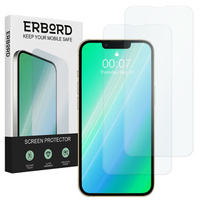 2x Закалено стъкло за iPhone 13/13 Pro, ERBORD 9H Hard Glass на екрана