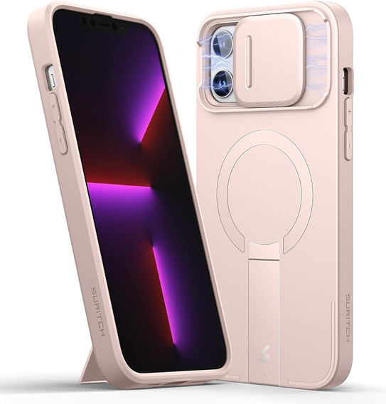 Калъф за iPhone 13 Pro Max/12 Pro Max Suritch Shockproof, Suritch Shockproof, за MagSafe, розов