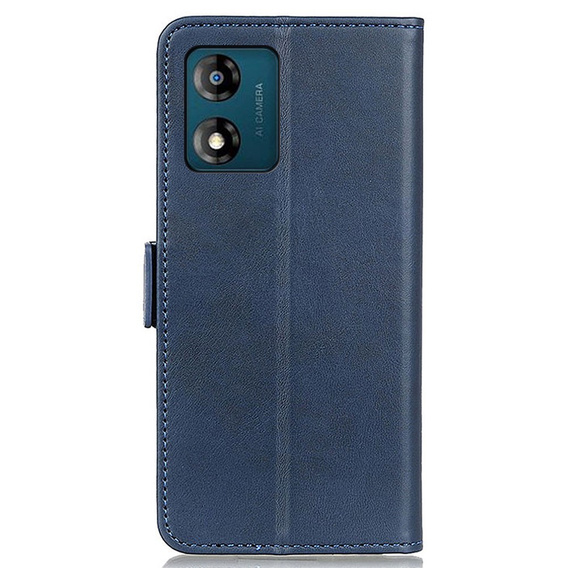 Калъф с капак за Motorola Moto E13, Wallet, син