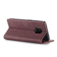 CASEME калъф за Xiaomi do Redmi Note 9s / 9 Pro, Leather Wallet Case, бордо