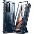 Брониран калъф за Samsung Galaxy S22 Ultra, Dexnor Full Body, тъмносин