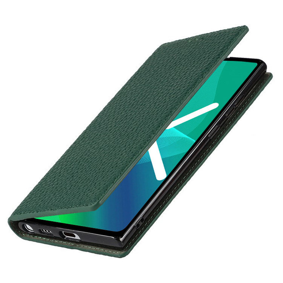 Кожен калъф за Samsung Galaxy S20, ERBORD Grain Leather, зелен