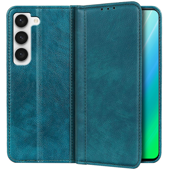 Калъфи за Samsung Galaxy S23 Plus, Wallet Litchi Leather, зелен
