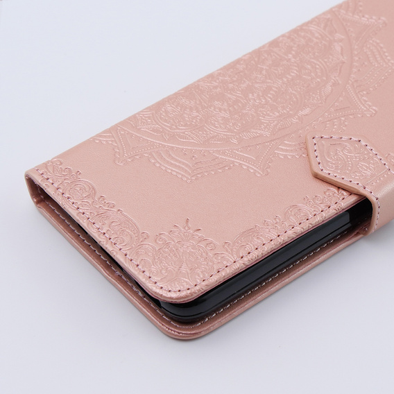 Калъф с капак за Motorola Moto G54 5G, Mandala, розов rose gold